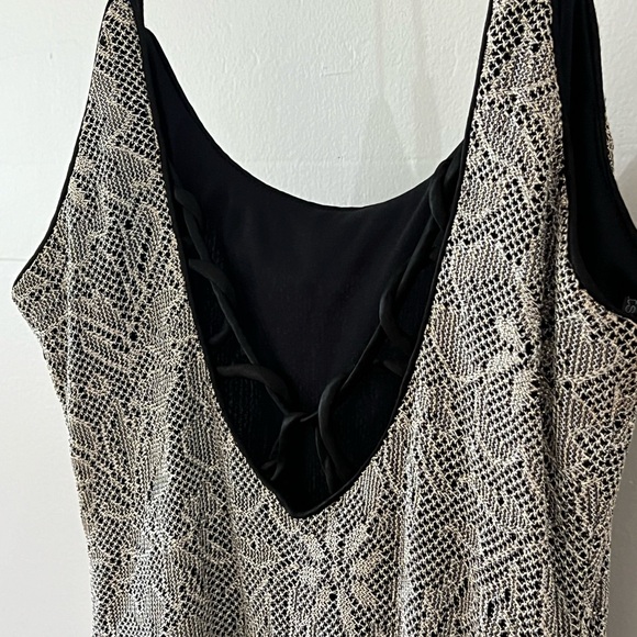 Vintage Metallic Lace Formal Dress - Cache Betsy & Adam - Picture 4 of 6